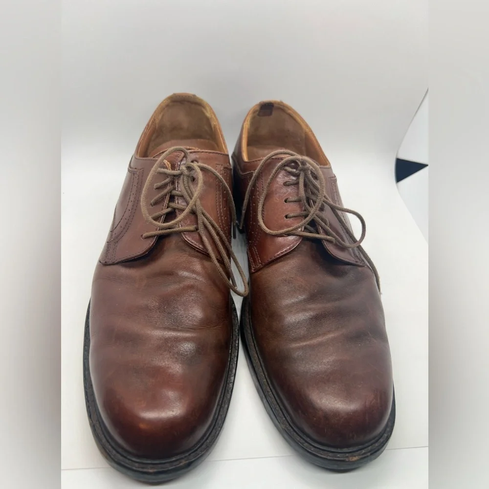 Johnston and Murphy Brown Leather Dress Shoes Oxfords Lace‎ Up Sz 9.5 Wide